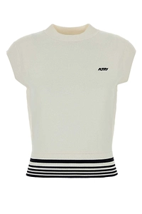 Autry Logo Trim Knitted Top