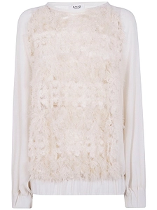 Aviù Feather Embroidered Knitwear
