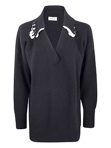 Aviù Sequin V-Neck Sweater