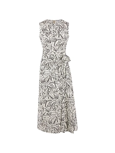 Aspesi Graphic Printed Sleeveless Midi Dress