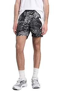 Aspesi Graphic Printed Buttoned Swim Shorts