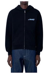Awakeny Printed Zip-Up Hoodie