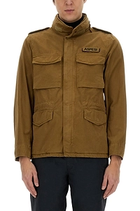 Aspesi Logo Patch Military Style Jacket