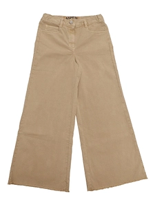 Aspesi Kids Logo Tag Frayed Hem Trousers
