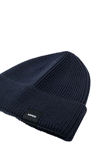 Aspesi Kids Ribbed Logo Beanie Hat