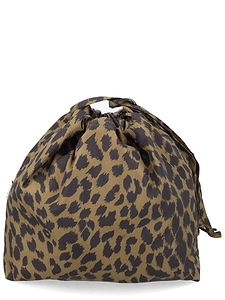 Aspesi Leopard Printed Drawstring Pouch