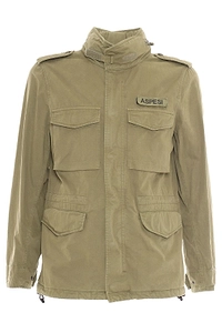 Aspesi Logo Patch Military Style Jacket