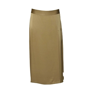 Aspesi Pleated Long Satin Skirt