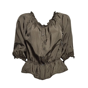 Aspesi Short-Sleeved Ruffled Top