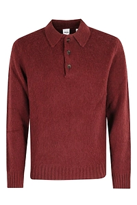 Aspesi Straight-Point Collared Knitted Jumper