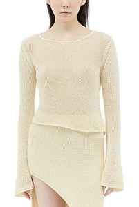 Aya Muse Dai Open-Knit Crewneck Jumper