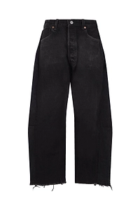 B Sides Logo Patch Cropped Jeans