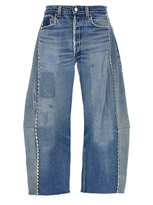 B Sides Vintage Lasso Cropped Wide-Leg Jeans