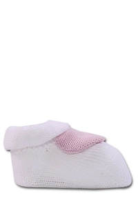 Baby Lord Front Detailed Ribbed Flat Shoes