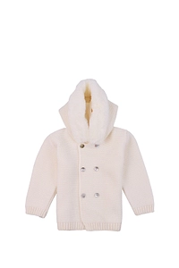 Baby Lord Double Breasted Hooded Ribbed Coat