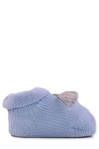Baby Lord Front Detailed Ribbed Flat Shoes