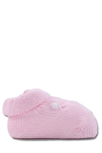 Baby Lord Front Detailed Ribbed Flat Shoes