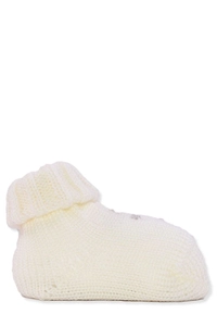 Baby Lord Front Detailed Ribbed Flat Shoes