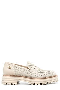 Baldinini Perforated Platform Flat Shoes