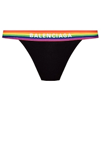 Striped Waistband Thongs