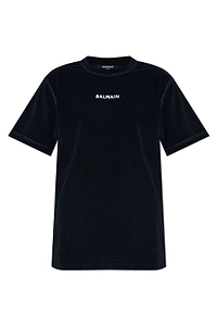 Balmain Embroidered Logo Beach T-Shirt