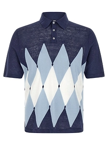 Ballantyne Argyle Jacquard Polo Shirt