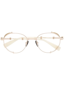 Balmain Eyewear Oval Frame Glasses
