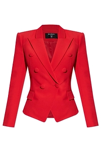 Balmain Fitted Crepe 6-Button Jacket