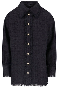 Balmain Long Sleeved Fringed Edge Jacket