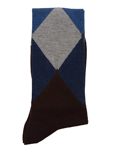 Ballantyne Diamond-Pattern Knitted Socks