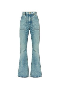 Balmain High-Waisted Flared Denim Jeans