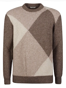 Ballantyne Maxi Diamond Intarsia Knitted Sweater
