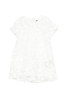 Balmain Kids Floral-Laced Crewneck Dress
