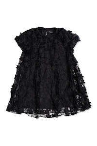 Balmain Kids Floral-Laced Crewneck Dress