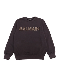 Balmain Kids Logo-Embellished Crewneck Sweatshirt