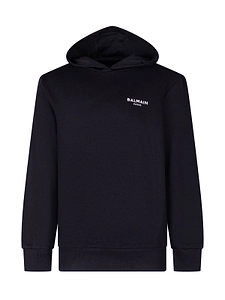 Balmain Kids Logo Printed Long-Sleeved Hoodie