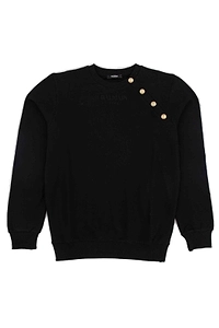 Balmain Kids Logo Embroidered Crewneck Sweatshirt
