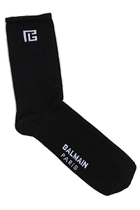 Balmain Kids Logo Intarsia Socks