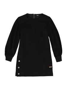 Balmain Kids Logo Plaque Crewneck Dress