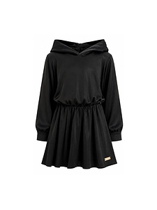 Balmain Kids Logo Plaque Hooded Dress