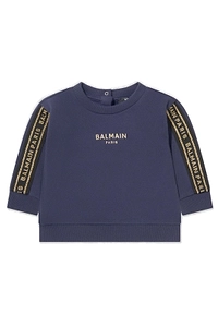 Balmain Kids Logo Printed Crewneck Sweatshirt