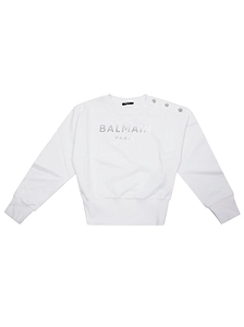 Balmain Kids Logo Printed Crewneck Sweatshirt