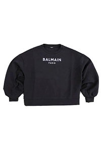 Balmain Kids Logo Printed Crewneck Sweatshirt