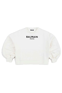 Balmain Kids Logo Printed Crewneck Sweatshirt