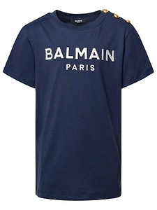 Balmain Kids Logo Printed Crewneck T-Shirt