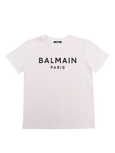 Balmain Kids Logo Printed Crewneck T-Shirt
