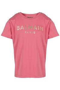 Balmain Kids Logo-Printed Crewneck T-Shirt