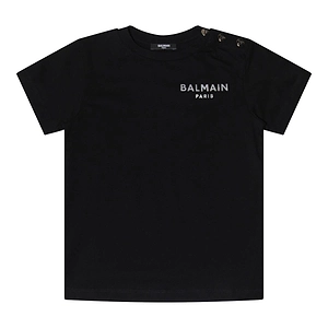 Balmain Kids Logo Printed Crewneck T-Shirt
