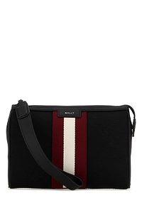 Bally Logo Printed Zipped Clutch Bag