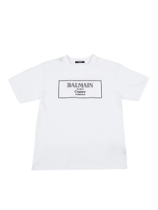 Balmain Kids Logo Printed Crewneck T-Shirt